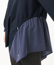 OLELD10099 eur3(エウルキューブ) 【WEB先行販売】【大きいサイズ/UVカット】イレヘムデザインチュニック ネイビー