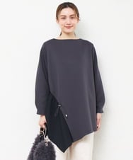 OLELD10099 eur3(エウルキューブ) 【WEB先行販売】【大きいサイズ/UVカット】イレヘムデザインチュニック ダークグレー