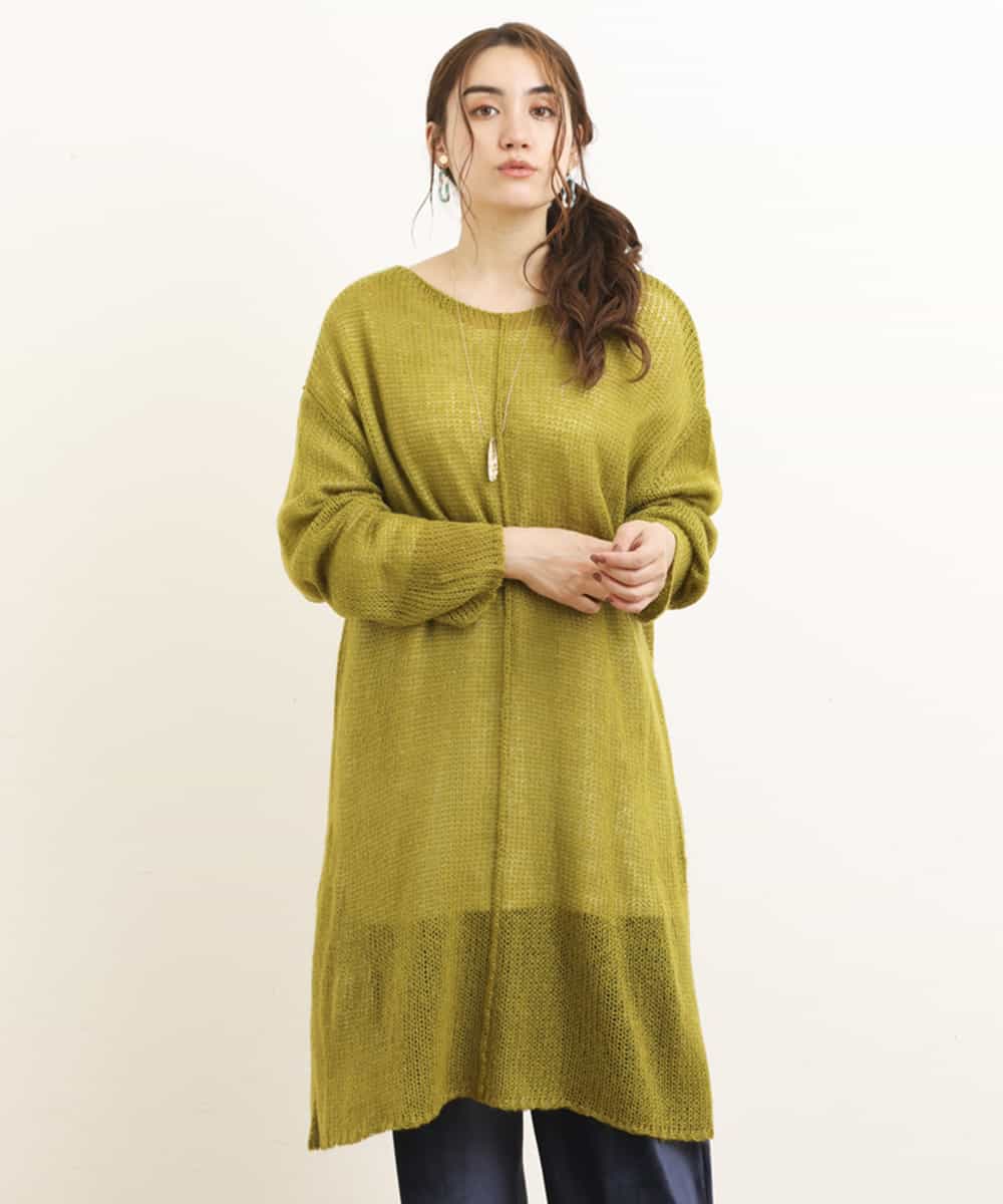 Eur3 エウルキューブ 大きいサイズ 2点セット 洗える モヘヤライクシースルーワンピース イトキン オンラインストア