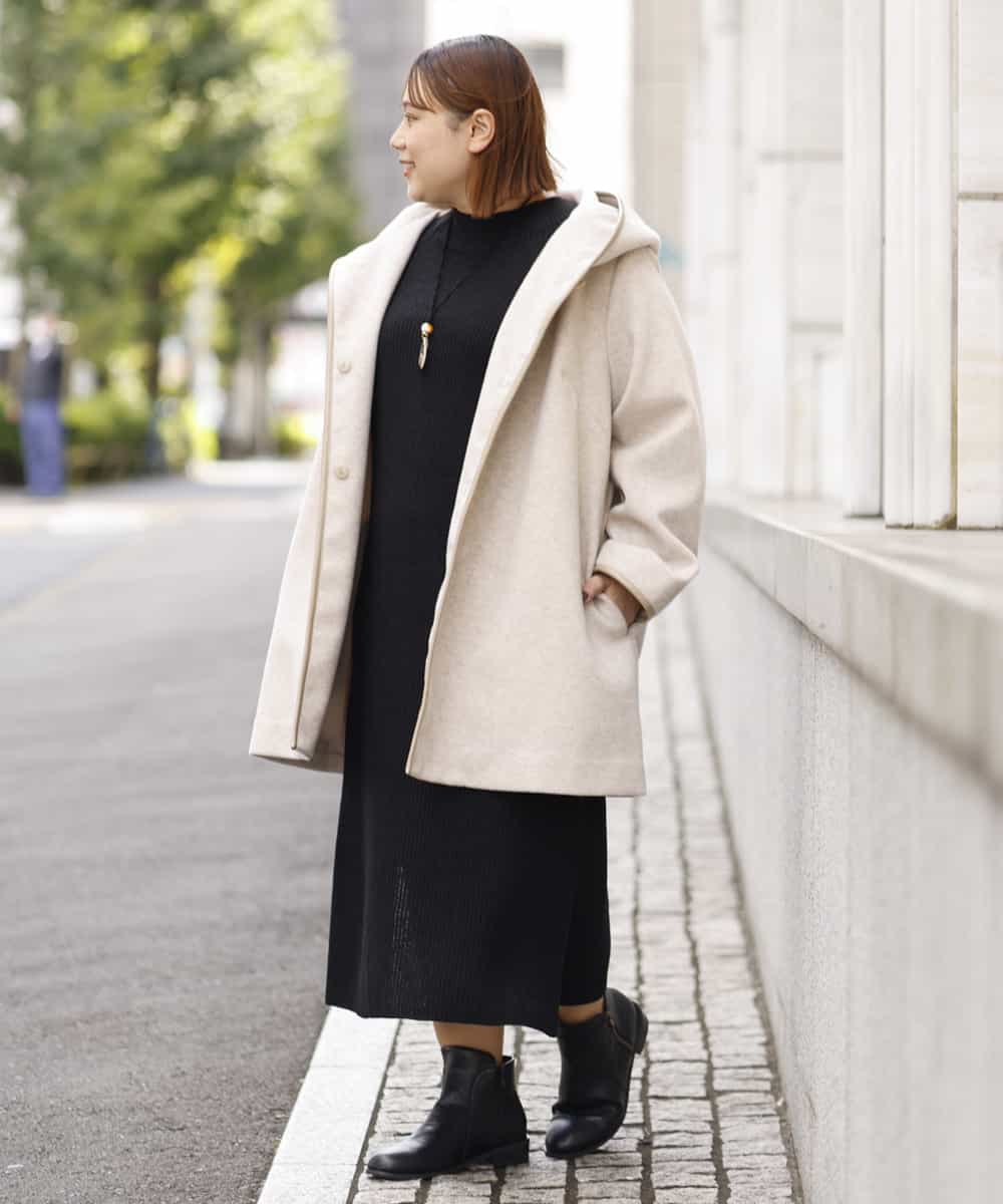 Eur3 エウルキューブ 大きいサイズ カシミヤタッチニットワンピース イトキンオンラインストア