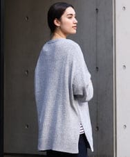 OLELP20090 eur3(エウルキューブ) 【大きいサイズ】深Vネックニットチュニック ライトグレー(91)