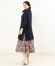 OLELP21080 eur3(エウルキューブ) 【大きいサイズ/11号サイズあり】ジッププルオーバーニットチュニック ネイビー(57)