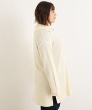 OLELP21080 eur3(エウルキューブ) 【大きいサイズ/11号サイズあり】ジッププルオーバーニットチュニック アイボリー(80)