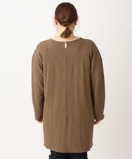 OLELS08079 eur3(エウルキューブ) 【大きいサイズ】Vネックジャージーチュニック モカ(84)