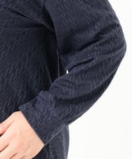 OLELV09089 eur3(エウルキューブ) 【大きいサイズ】ケーブルジャージーチュニック ネイビー(57)