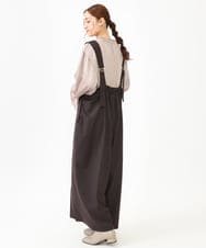 OLELV22139 eur3(エウルキューブ) 【雑誌掲載】【大きいサイズ】Vネックサロペット ダークブラウン(87)