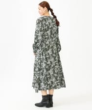 OLELV23139 eur3(エウルキューブ) 【雑誌掲載】【大きいサイズ】ボタニカルフラワープリントワンピース カーキ(36)