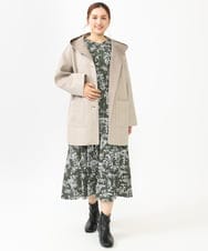 OLELV23139 eur3(エウルキューブ) 【雑誌掲載】【大きいサイズ】ボタニカルフラワープリントワンピース カーキ(36)