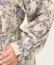 OLELV23139 eur3(エウルキューブ) 【雑誌掲載】【大きいサイズ】ボタニカルフラワープリントワンピース ベージュ(82)