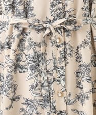 OLELV23139 eur3(エウルキューブ) 【雑誌掲載】【大きいサイズ】ボタニカルフラワープリントワンピース ベージュ(82)