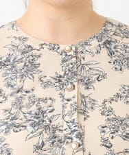 OLELV23139 eur3(エウルキューブ) 【雑誌掲載】【大きいサイズ】ボタニカルフラワープリントワンピース ベージュ(82)