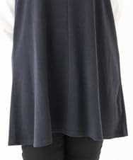OLELV24079 eur3(エウルキューブ) 【大きいサイズ】レイヤード風ニットソーチュニック ネイビー(57)