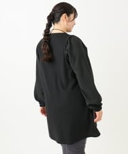 OLELV24079 eur3(エウルキューブ) 【大きいサイズ】レイヤード風ニットソーチュニック ブラック(94)