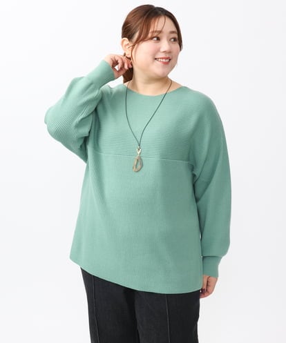 OLFAA01054 eur3 【大きいサイズ】新色追加！ドロップショルダーカラーニット