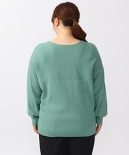 OLFAA01054 eur3(エウルキューブ) 【大きいサイズ】新色追加！ドロップショルダーカラーニット ライトグリーン(30)