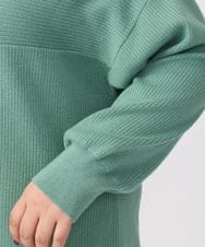 OLFAA01054 eur3(エウルキューブ) 【大きいサイズ】新色追加！ドロップショルダーカラーニット ライトグリーン(30)