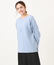 OLFAA01054 eur3(エウルキューブ) 【大きいサイズ】新色追加！ドロップショルダーカラーニット ライトブルー(50)