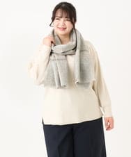 OLFAA01054 eur3(エウルキューブ) 【大きいサイズ】新色追加！ドロップショルダーカラーニット アイボリー(80)
