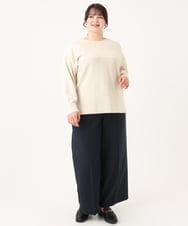 OLFAA01054 eur3(エウルキューブ) 【大きいサイズ】新色追加！ドロップショルダーカラーニット アイボリー(80)