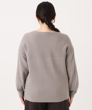 OLFAA01054 eur3(エウルキューブ) 【大きいサイズ】新色追加！ドロップショルダーカラーニット ライトグレー(91)