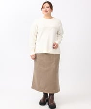 OLFAA07069 eur3(エウルキューブ) 【大きいサイズ/a.v.v×eur3】ロゴニット アイボリー(80)