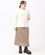 OLFAA07069 eur3(エウルキューブ) 【大きいサイズ/a.v.v×eur3】ロゴニット アイボリー(80)