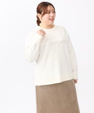 OLFAA07069 eur3(エウルキューブ) 【大きいサイズ/a.v.v×eur3】ロゴニット アイボリー(80)