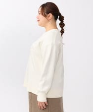 OLFAA07069 eur3(エウルキューブ) 【大きいサイズ/a.v.v×eur3】ロゴニット アイボリー(80)