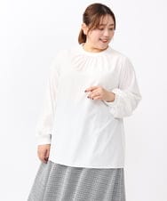 OLFAA13099 eur3(エウルキューブ) 【大きいサイズ/a.v.v×eur3】ラメニットベスト×ブラウスセット ブラック(94)
