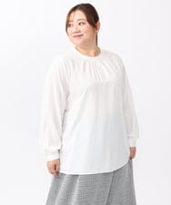 OLFAA13099 eur3(エウルキューブ) 【大きいサイズ/a.v.v×eur3】ラメニットベスト×ブラウスセット ブラック(94)