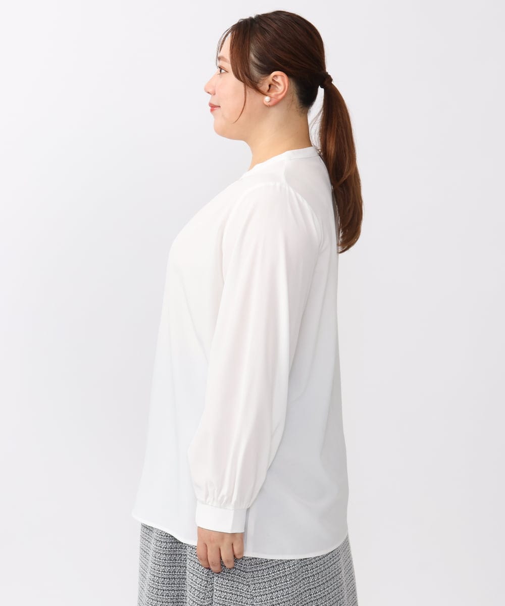 OLFAA13099 eur3(エウルキューブ) 【大きいサイズ/a.v.v×eur3】ラメニットベスト×ブラウスセット ブラック(94)