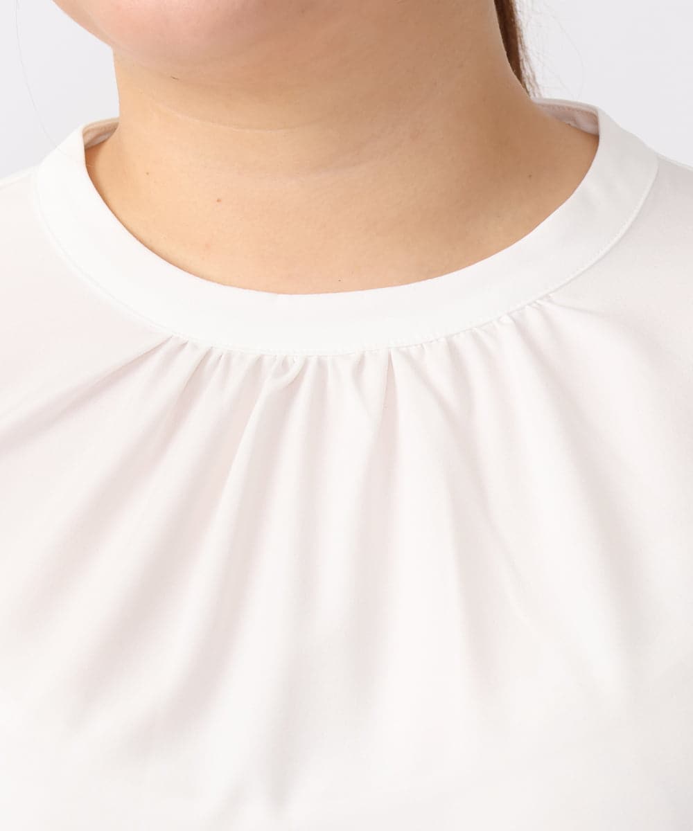 OLFAA13099 eur3(エウルキューブ) 【大きいサイズ/a.v.v×eur3】ラメニットベスト×ブラウスセット ブラック(94)