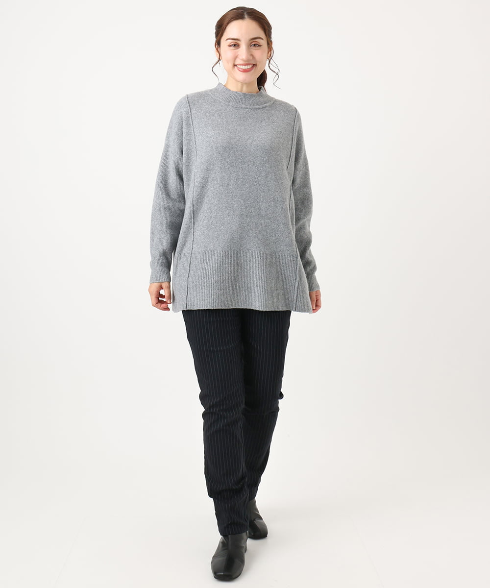 OLFAA14099 eur3(エウルキューブ) 【大きいサイズ】ボトルネックニット グレー(92)
