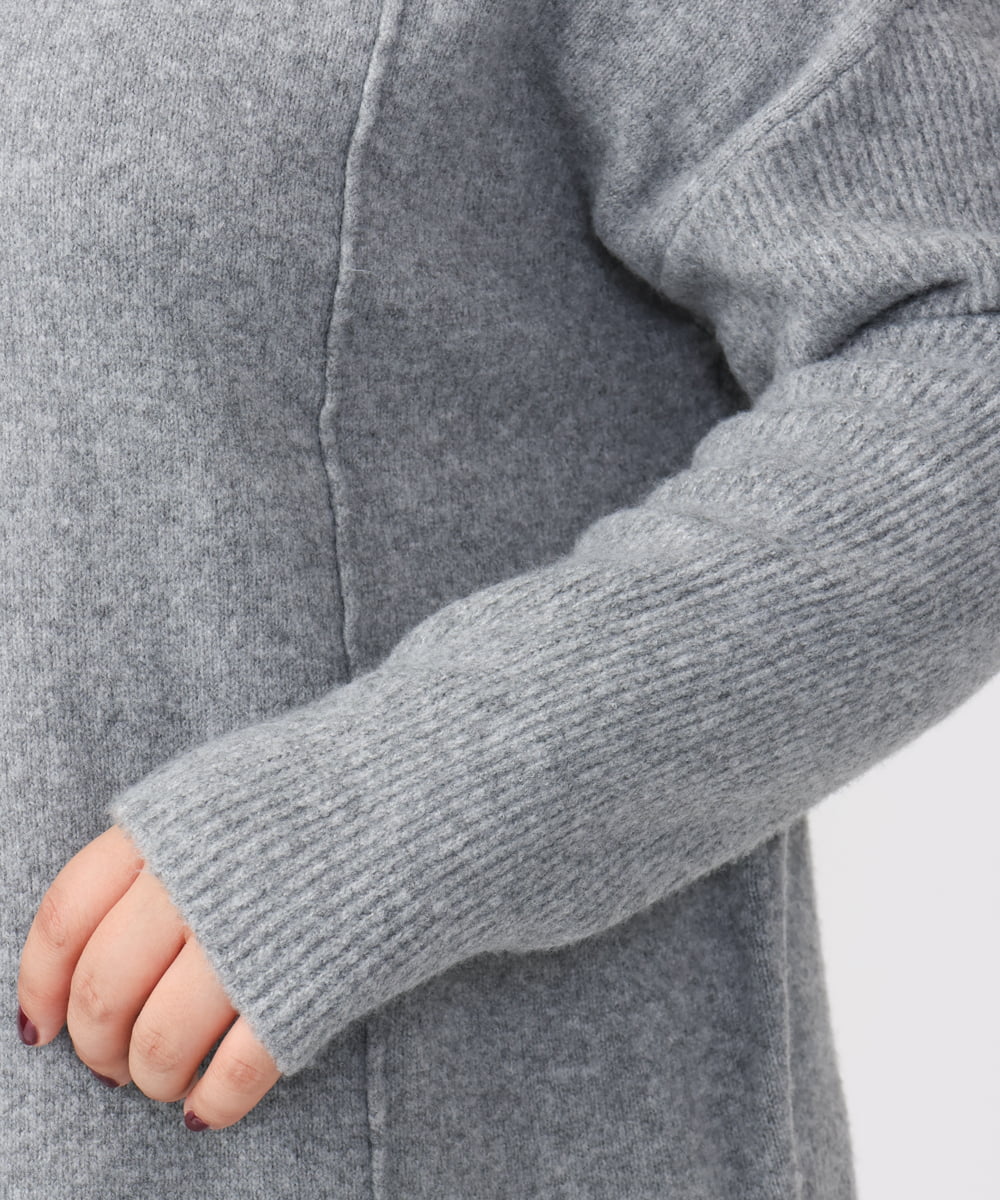 OLFAA14099 eur3(エウルキューブ) 【大きいサイズ】ボトルネックニット グレー(92)