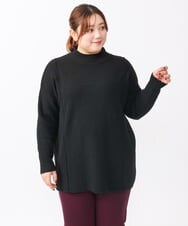 OLFAA14099 eur3(エウルキューブ) 【大きいサイズ】ボトルネックニット ブラック(94)