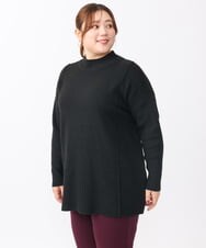 OLFAA14099 eur3(エウルキューブ) 【大きいサイズ】ボトルネックニット ブラック(94)