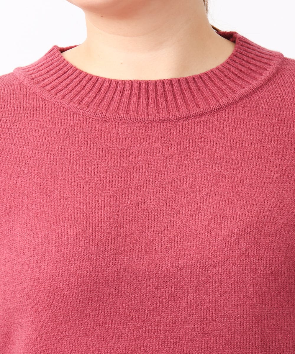 OLFAA16079 eur3(エウルキューブ) 【大きいサイズ】バックスリットニット ピンク(03)