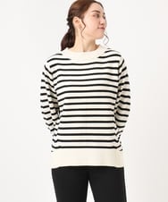 OLFAA16079 eur3(エウルキューブ) 【大きいサイズ】バックスリットニット ホワイト(90)