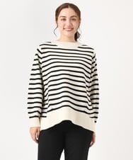 OLFAA16079 eur3(エウルキューブ) 【大きいサイズ】バックスリットニット ホワイト(90)