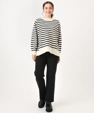 OLFAA16079 eur3(エウルキューブ) 【大きいサイズ】バックスリットニット ホワイト(90)