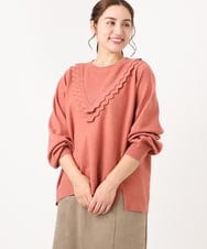 OLFAA17099 eur3(エウルキューブ) 【大きいサイズ】スカラップレースニット ピンク(03)