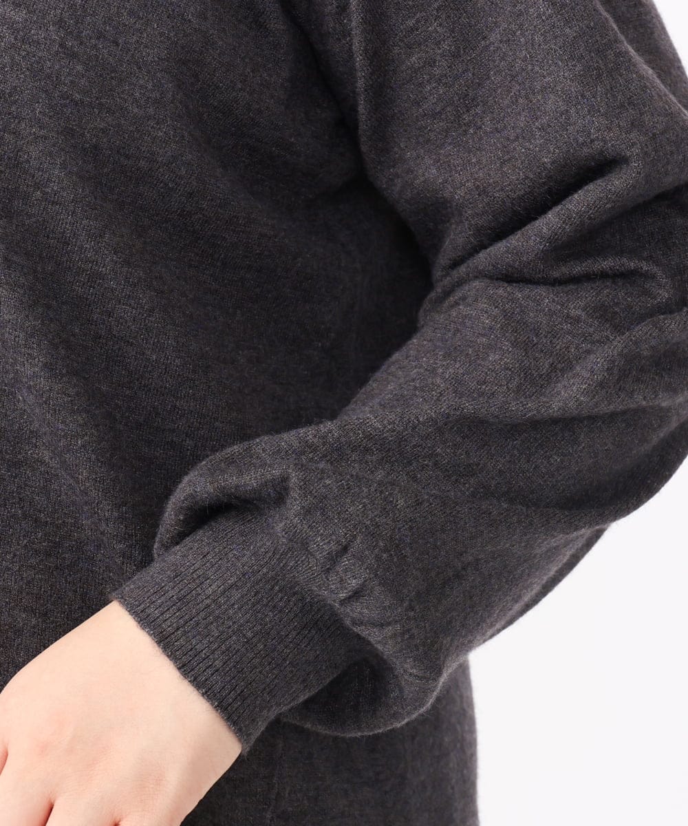 OLFAA17099 eur3(エウルキューブ) 【大きいサイズ】スカラップレースニット ダークグレー(93)
