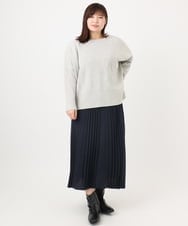 OLFAD01099 eur3(エウルキューブ) 【大きいサイズ】リブボクシーニット ベージュ(82)