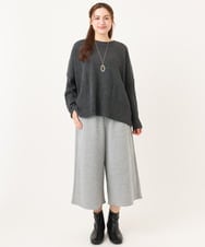 OLFAD01099 eur3(エウルキューブ) 【大きいサイズ】リブボクシーニット ダークグレー(93)