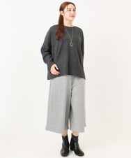 OLFAD01099 eur3(エウルキューブ) 【大きいサイズ】リブボクシーニット ダークグレー(93)