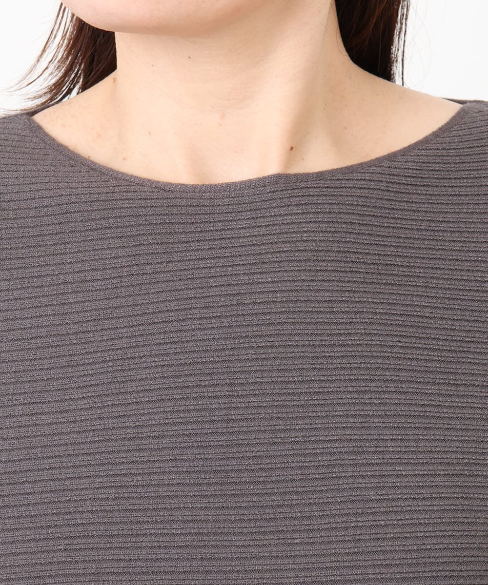 OLFAD04054 eur3(エウルキューブ) 【大きいサイズ】サイドスリットカラーニット ダークグレー(93)