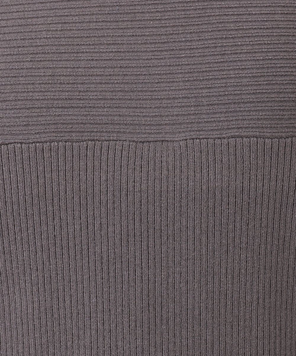 OLFAD04054 eur3(エウルキューブ) 【大きいサイズ】サイドスリットカラーニット ダークグレー(93)