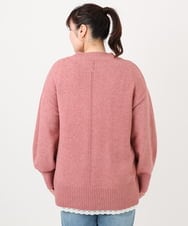 OLFAD09079 eur3(エウルキューブ) 【大きいサイズ】ラグランスリーブゆるシルエットニット ピンク(03)