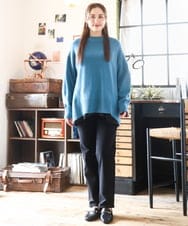 OLFAD09079 eur3(エウルキューブ) 【大きいサイズ】ラグランスリーブゆるシルエットニット グリーン(35)