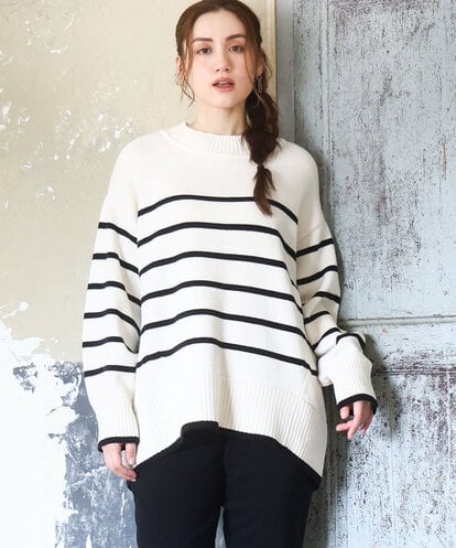 OLFAD09079 eur3 【大きいサイズ】ゆるシルエットニット